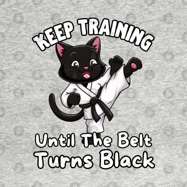 Black Cat Karate Black Belt by Estrella Design